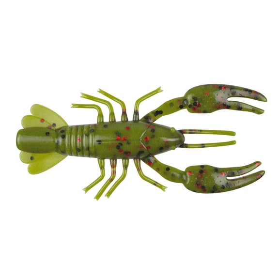 YUM Ned Craw Soft Plastic 2" Amber Green Flake 7 Count