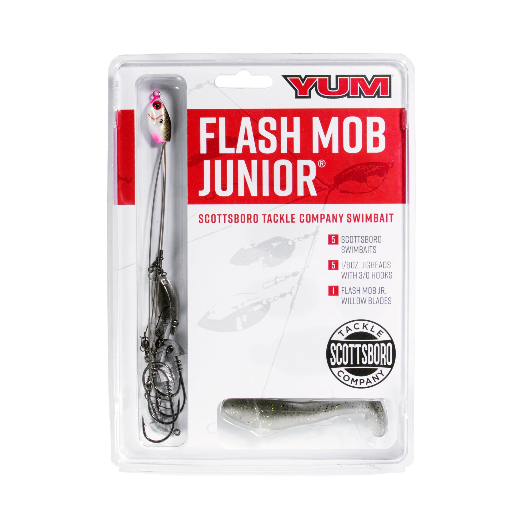 Yum Scottsboro Flash Mob Jr Kit Rainbow Shad 3 in.