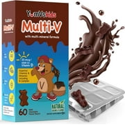 YUM-V'S Chocolate Bears Chewable Multivitamins for Kids with 16 Vitamins and Minerals, 60 Count