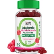 YUM-V'S Sugar Free Gummies Natural Raspberry Flavor Multivitamin Chewables, 60 Count
