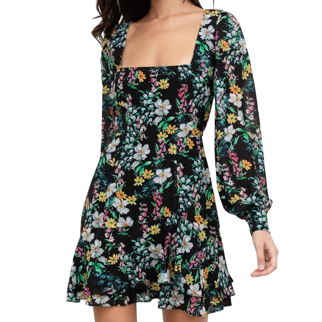 chinese dress ladies Louanne Slinky Long Sleeve Maxi Dress - Black