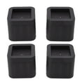 thumbnail image 1 of YUMILI Furniture Risers - 4Pcs 3.5In ABS Rubber Stackable Square Bed Leg Heightening Pad, Couch Leg Protector Risers with Pad Lid Home for Couch Bed Cabinet Leg, Black, 1 of 8