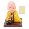 thumbnail image 1 of YUMILI Small Buddhist Monk Solar Ornaments Happy Buddha Statue Little Monk Decorative Ornaments Car Monk Statue Decoration(yellow), 1 of 8