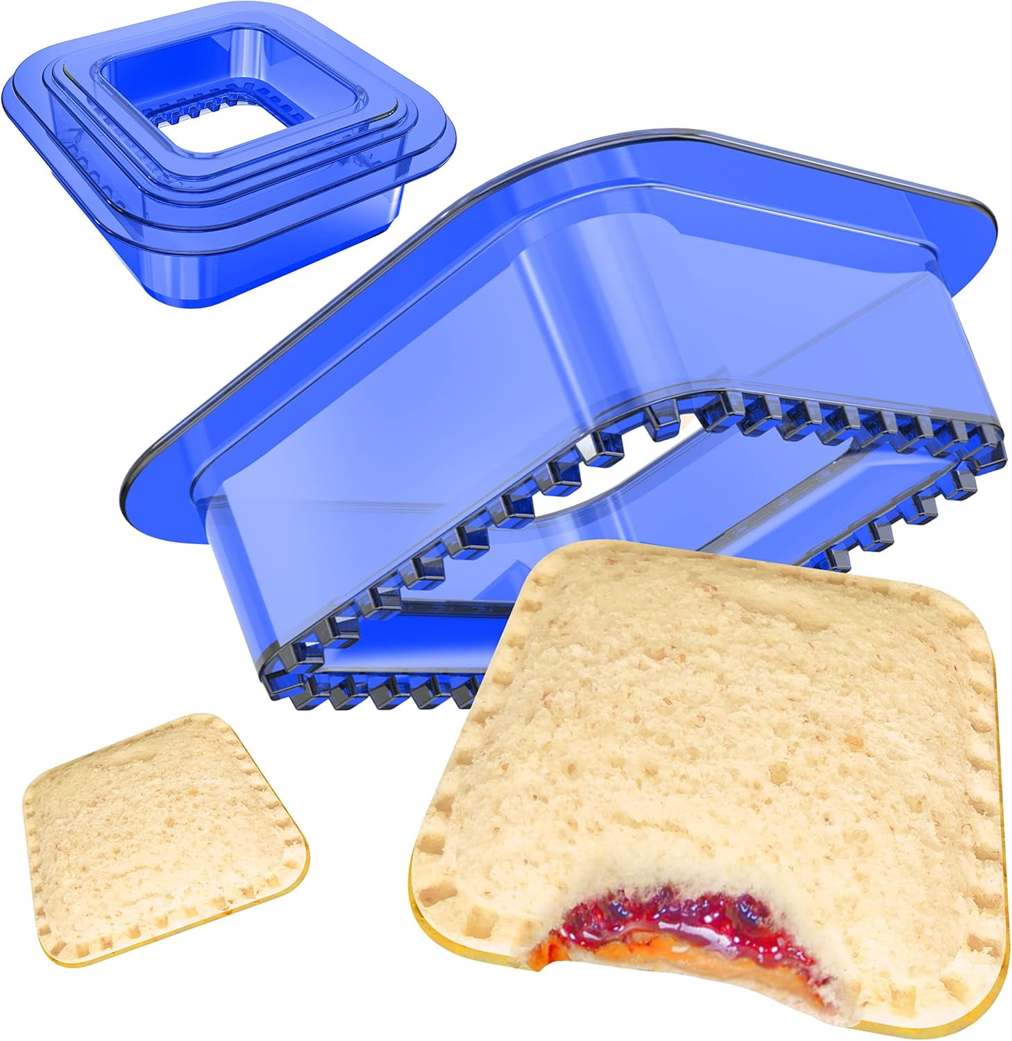 Sandwich Cutter And Sealer For Kids - Uncrustables Maker, Bread Decruster With Interchangeable Shapes, DIY Lunchbox Tool For Bento Box