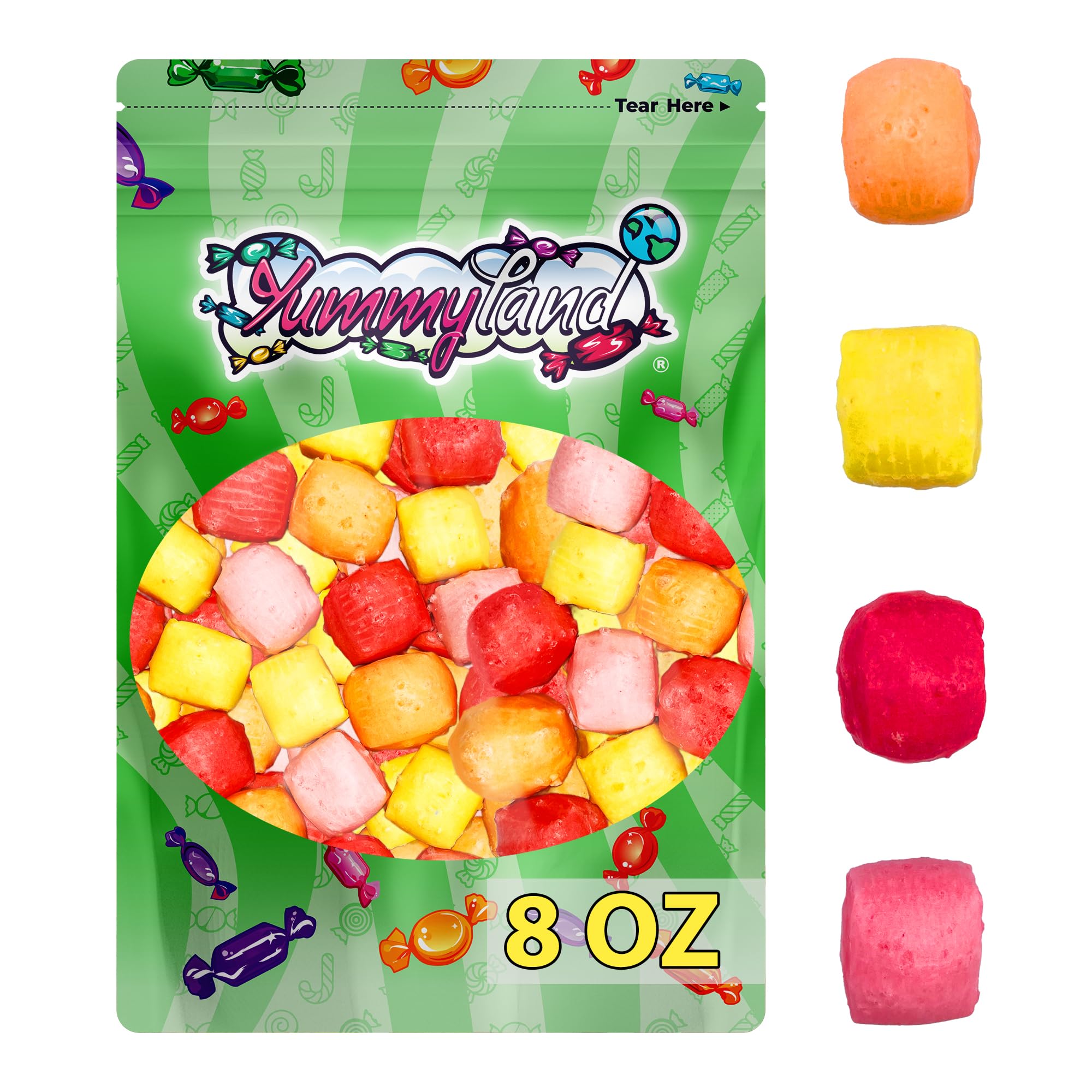 YUMMYLAND Freeze Dried STARBURST 8 OZ, Premium Freeze Dried Hard