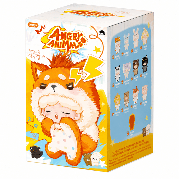 YUMO Angry Animals Mini Series Plush Blind Box, Random Mystery Plush Collectible Toy, 1 Pack