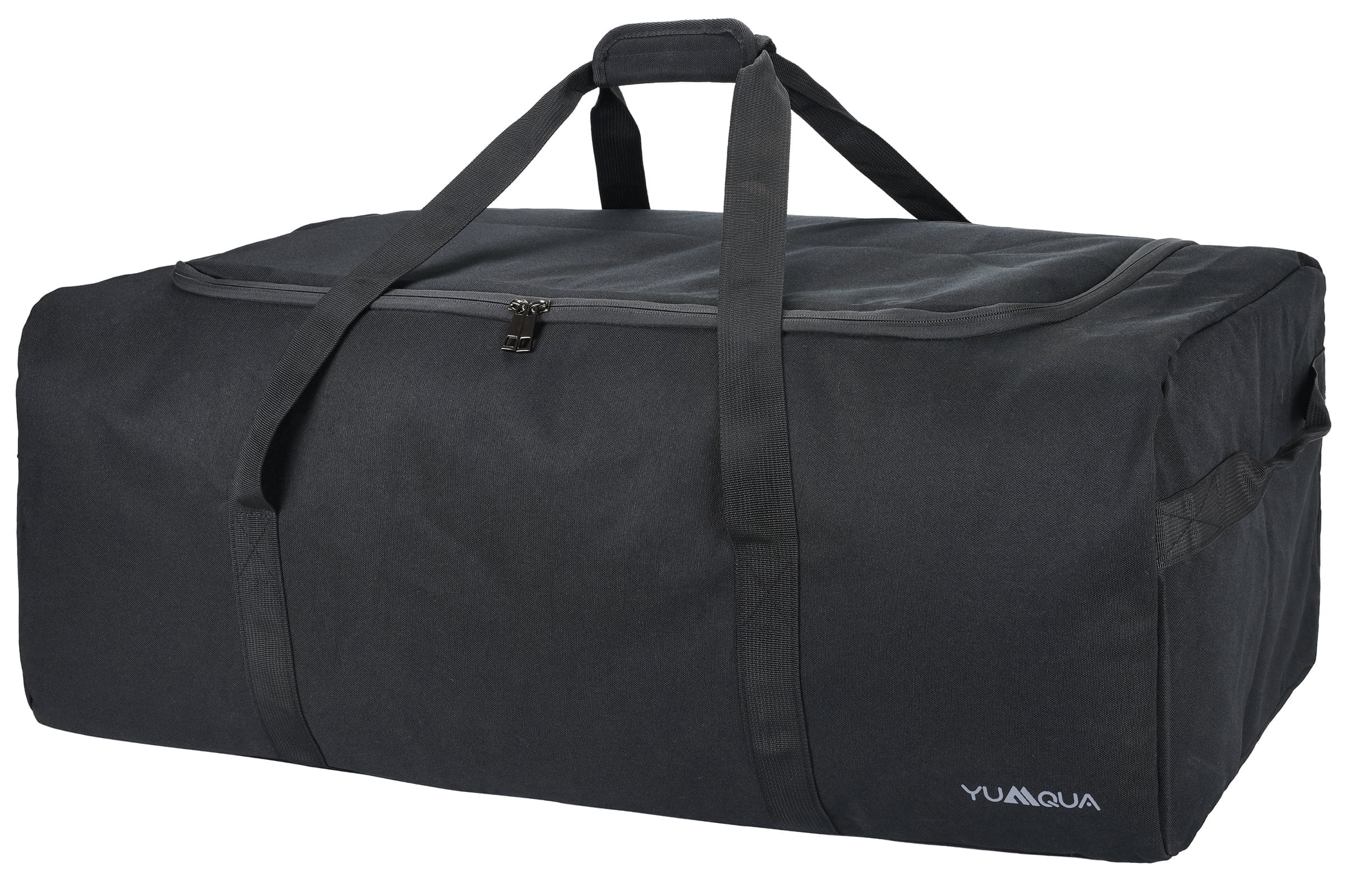 YUMQUA 100L Travel Duffle Bag, Large Camping Gear Storage Weekender Bag Overnight, Gym Bag for Men Women Water & Tear Resistant (Black)
