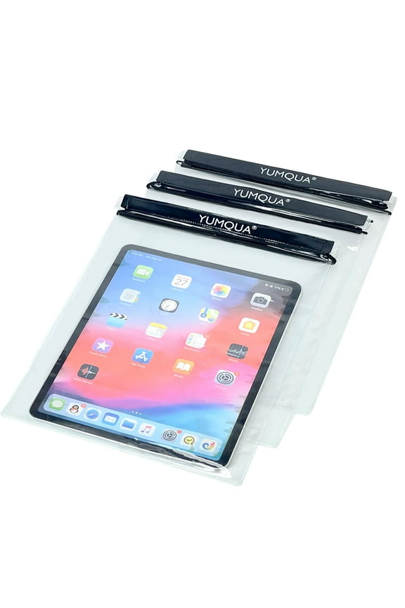 Clear Waterproof Dry Bag Pouch Marine for Phone Document Holder Kayaking Map Large, Black