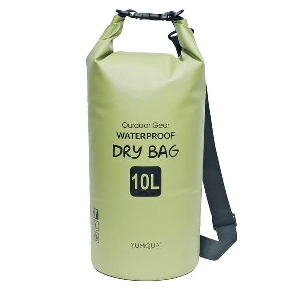 YUMQUA Waterproof Dry Bag Backpack for Women Men 5L/10L/20L/30L/40L Roll Top Water Proof Storage Bags for Kayaking Boating Swimming Hiking Camping Fishing, Army Green