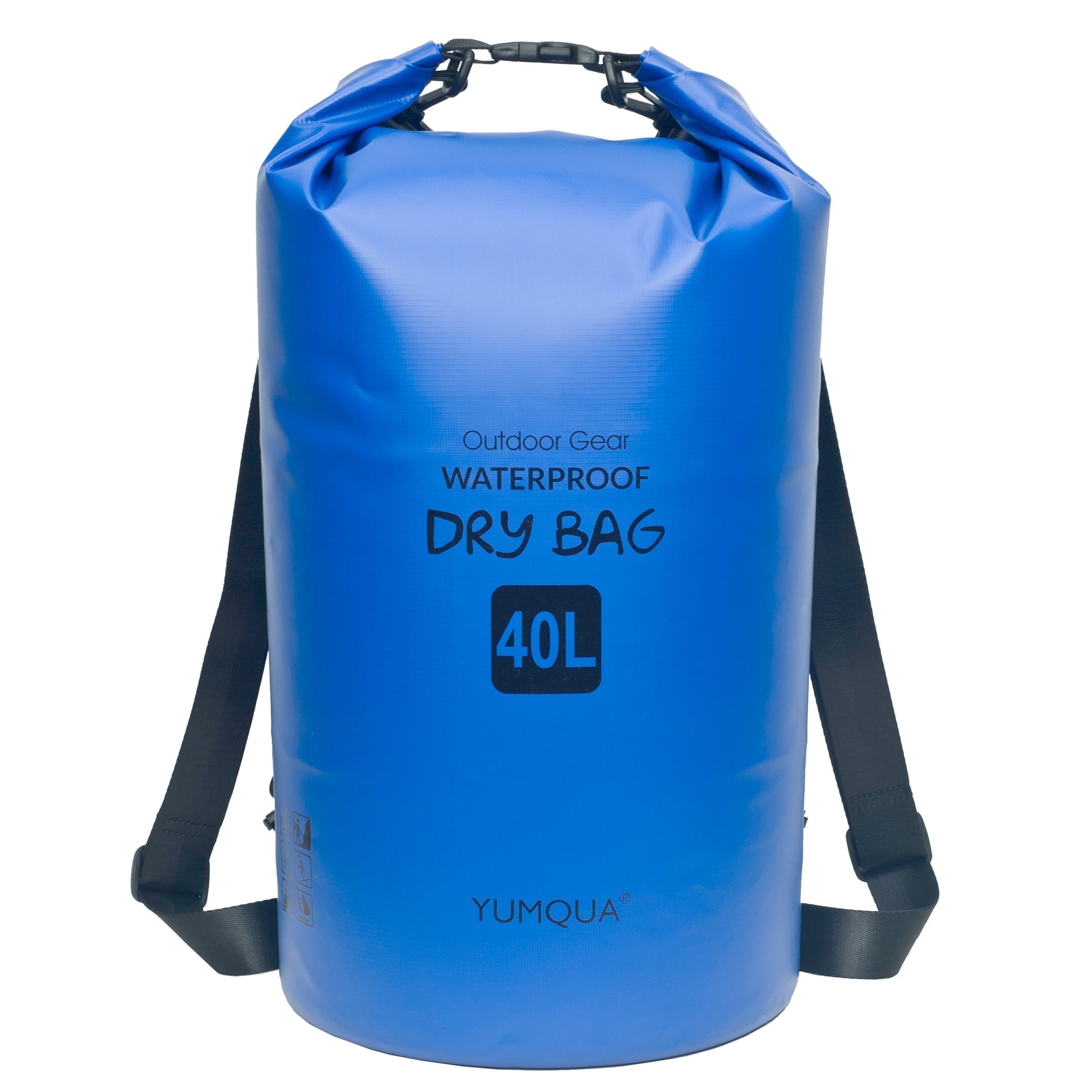 Dry Bag Waterproof for Women Men, 5L/10L/20L/30L/40L Roll Top Lightweight YakAttack® 20L Roll-Top Drybag with Air Valve, Orange  main image 2