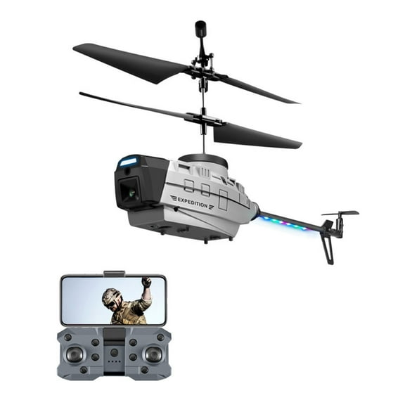 YUNAFFT 4K Dual-Camera Reconnaissance Aircraft Dual Batteries RC Helicopter Obstacle Avoidance Altitude Setting RC Plane with LED Light Electric Gift for Young Flight Enthusiasts