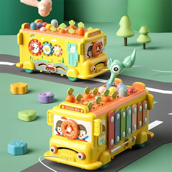 YUNAFFT 6 in 1 Educational Toddlers Activity Box 6 in 1 Montessori Toy Multifunctional Preschool Activity Toy for Infant Baby Gifts