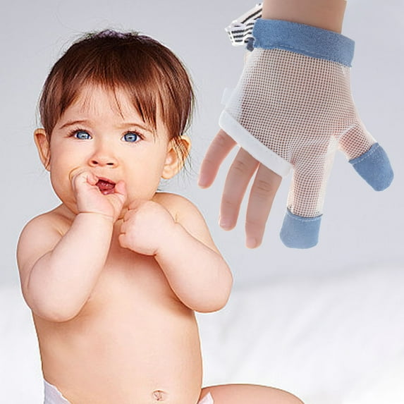YUNAFFT Anti-Eating Gloves Teething Mitten Breathable Gloves Half-Finger Gloves Kids Mitt Outdoor Gloves Nylon Gloves Baby Mitt Outdoor Mitt Kids Gloves Newborn Gloves Yarn Gloves