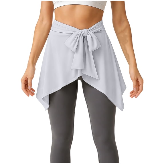 YUNAFFT Anti-Peek Wrap Skirt for Women with Faux Hem Design Soft Stretch Fabric and Comfortable Fit