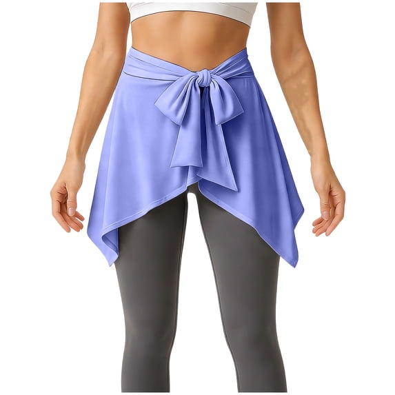 YUNAFFT Anti-Peek Wrap Skirt for Women with Faux Hem Design Soft Stretch Fabric and Comfortable Fit