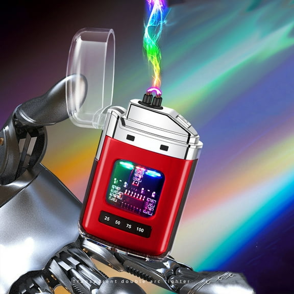 YUNAFFT Arc Lighter Electric Rechargeable Lighter for Outdoors Camping LED Power Display