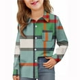 thumbnail image 1 of YUNAFFT Boys & Girls Checkered Shirt Stylish Cute Casual Long Sleeve School Uniform Shirt with Functional Pockets Preppy Trendy, 1 of 9