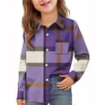 thumbnail image 1 of YUNAFFT Boys & Girls Checkered Shirt Stylish Cute Casual Long Sleeve School Uniform Shirt with Functional Pockets Preppy Trendy, 1 of 9
