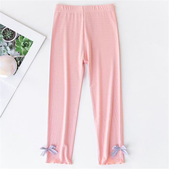 YUNAFFT Boys Girls Elastic Waist Pants Solid Color Wide Leg Design Casual Comfortable Thin Fabric Loose Fit Everyday Style