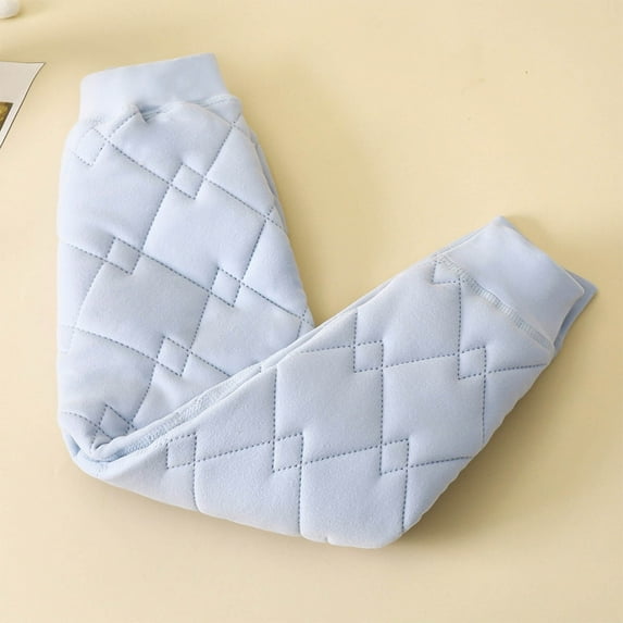 YUNAFFT Boys Girls Winter Pants Quilted Pattern Elastic Waist Ribbed Cuffs Thermal Lined Casual Sporty
