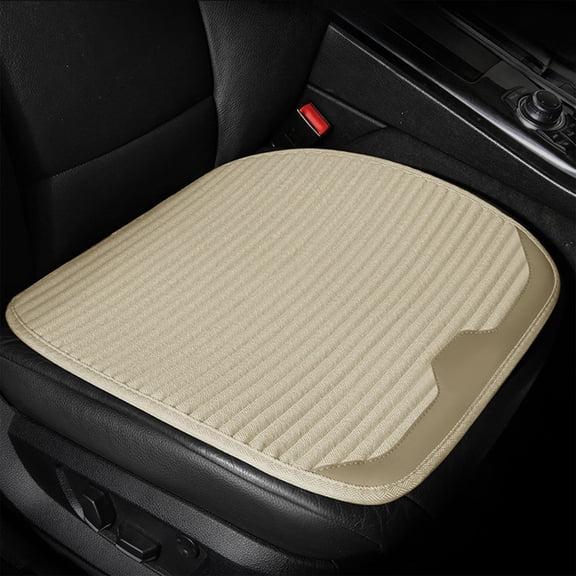 YUNAFFT Car Seat Covers,Buckwheat Hulls Universal Bottom Seat Cover Front Seats Only,Cloth Tan Driver Car Seat Protector,Car Seat Pads Cushions for Automobiles