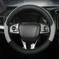 YUNAFFT Car Steering Wheel Cover for Carbon Fiber Matte Black Breathable Anti-Slip Protective Cover Auto Interior Accessories Round Shape