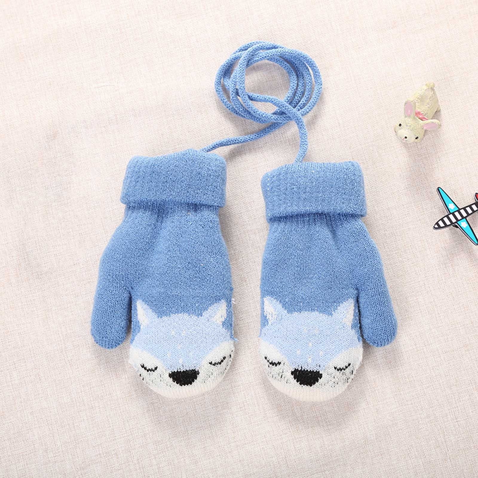 YUNAFFT Children Toddlers Infant and Baby Mittens, Toddler Baby Boys Girls Winter Knitted Gloves