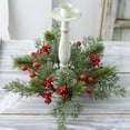 thumbnail image 1 of YUNAFFT Christmas Candle Rings - Christmas Candle Rings for Pillars | Small Artificial Red Berry Wreath Candle Holder Rings Centerpiece Christmas Table Decoration | Christmas Decorations, 1 of 8