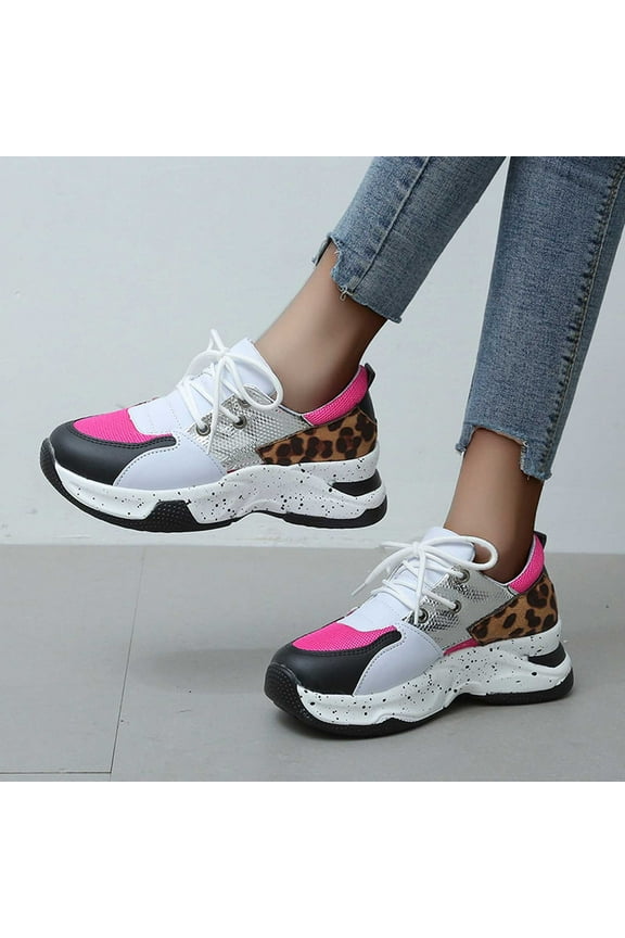 Shoes Women, Fashion Ladies Stretch Cloth Large Size Women's Casual Sports Color Block Comfortable Women's Shoes