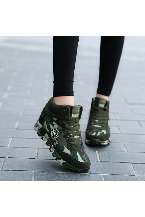 Shoes Women, Fashion Lady Camouflage Non-Slip Heightening Sneakers Casual Running Shoes