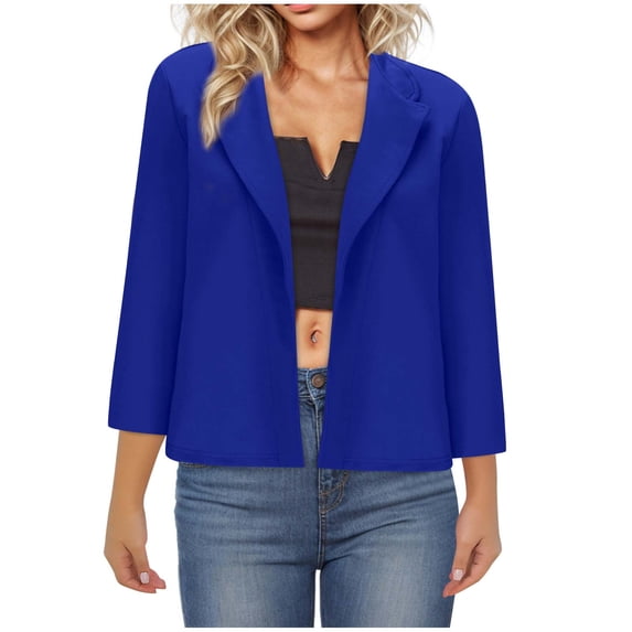 YUNAFFT Comfortable Stretch Casual Blazer for Women | Long Sleeve Slim Fit Tailored Office Jacket