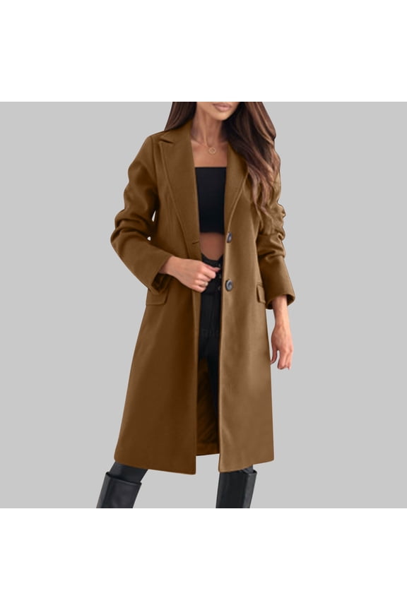Cozy Wool-Blend Hooded Casual Jacket with Stand Collar & Full Zip for Women