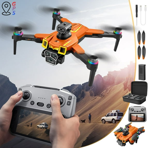 YUNAFFT Drone With Camera For Beginner 1080p, Brushless Drones With Screen On Controller, No FAA, Under 249g, Beginner Drone With Altitude Hold, One Key Take Off/Land