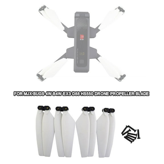 YUNAFFT Drone Replacement Foldable Propeller Blades For Mjx Bugs 4W B4W Ex3 D88 Hs550 - Essential Drone Accessories and Spare Parts