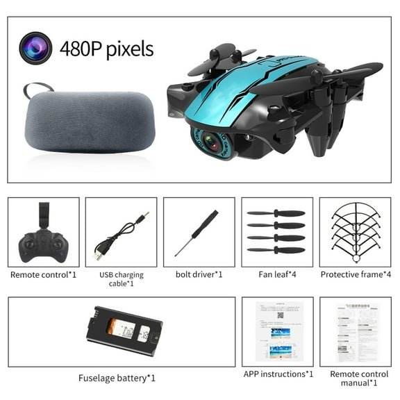 YUNAFFT Drones with Camera, Mini RC Quadcopter Toy with Foldable, Altitude Hold, Full Propeller Guard, Birthday Gifts