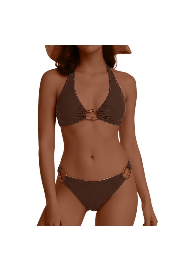 Elegant and Sensual Two-Piece Bikini Set for Women with Soft Matte Texture and Flexible Comfort