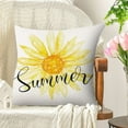 thumbnail image 1 of YUNAFFT Farmhouse Watercolor Summer Flower Daisy Floral Blue Linen Throw Pillow Covers, Daisy Lover Gift for Home Room Bed Sofa Decorations Deco, 1 of 6