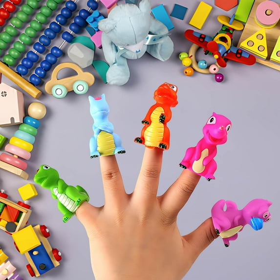 YUNAFFT Finger Puppets Toys Cute Monster Finger Puppets Soft Rubber Stretchy Fidget Doll Toys for Role Playing Birthday Kids Party Favors