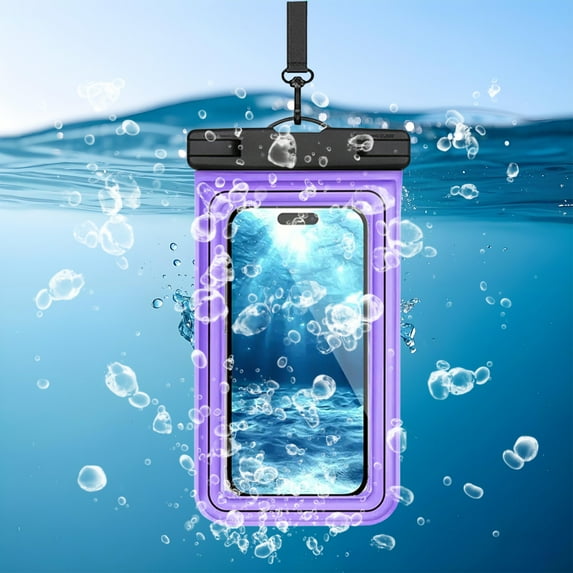 YUNAFFT Floatable Waterproof Phone Pouch Floating Case Bags for iPhone 16 Pro Max/15Pro, Floatable IPX8 Cellphone Dry Bag Beach Cruise Ship Essentials