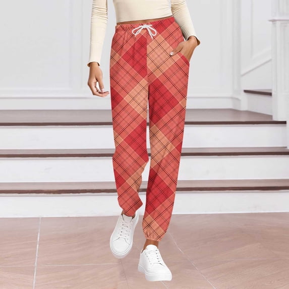 YUNAFFT Floral Print Drawstring Pants for Women with Pockets Soft Lounge Sleep Pants