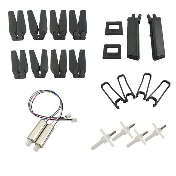 YUNAFFT Folding Quadcopter Spare Parts Remote Control Drone Propeller Protector Landing Gear Motor Motor Gear Black