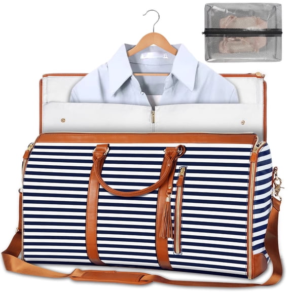 YUNAFFT Garment Duffle Bag, Convertible Carry on Garment Bags for Travel for Women, Water Resistant Travel Bags with Shoe Pouch, 2 in 1 Hanging Suitcase Suit Weekender Bag