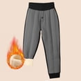 thumbnail image 1 of YUNAFFT Girls & Boys 3-15Y Fleece-Lined Thermal Pants Solid Color Tapered Legs Elastic Waist Winter Warm Casual Everyday Wear, 1 of 4