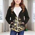 thumbnail image 1 of YUNAFFT Girls & Boys Christmas Print Hooded Sweatshirt with Zipper Pockets Casual Sporty Jacket 4-12Y, 1 of 6