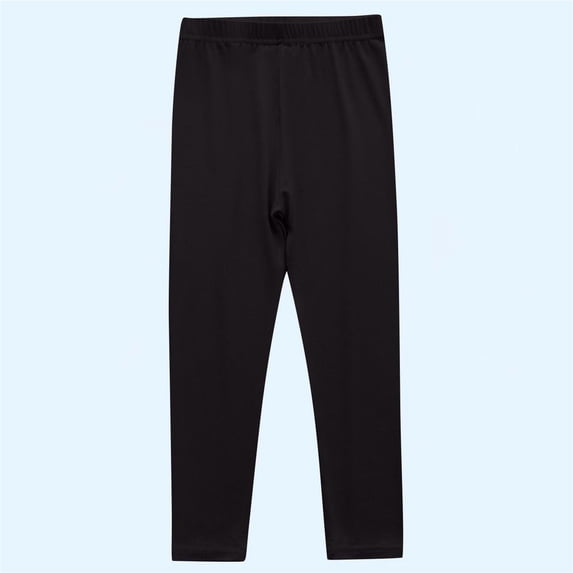 YUNAFFT Girls Flare Leg Pants Solid Color Elastic Waist Lightweight Comfort Casual Trousers