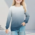 thumbnail image 1 of YUNAFFT Girls Gradient Long Sleeve Shirts Stretchy Soft Round-Neck Blouses for 4-14Y, 1 of 8