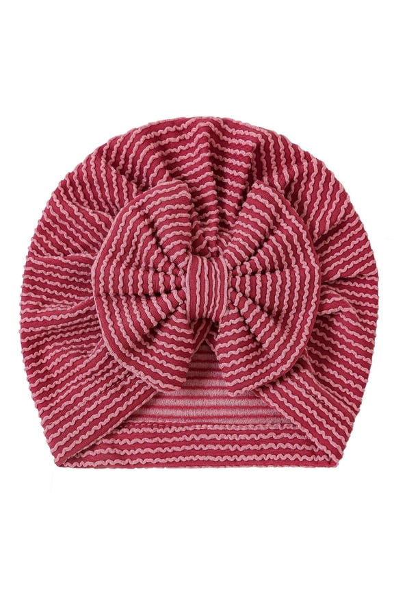 Girls Headband Hat Soft Stretchy 0-18M Knit Bow Design Pure Color Infant Baby Accessories