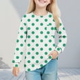 thumbnail image 1 of YUNAFFT Girls Long Sleeve Blouse Floral Print Round Neck Cotton-Like Comfort Stretchy Fit Casual Playwear 4-12Y, 1 of 7