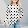 thumbnail image 1 of YUNAFFT Girls Long Sleeve Blouse Floral Print Round Neck Cotton-Like Comfort Stretchy Fit Casual Playwear 4-12Y, 1 of 7