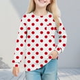 thumbnail image 1 of YUNAFFT Girls Long Sleeve Blouse Floral Print Round Neck Cotton-Like Comfort Stretchy Fit Casual Playwear 4-12Y, 1 of 7